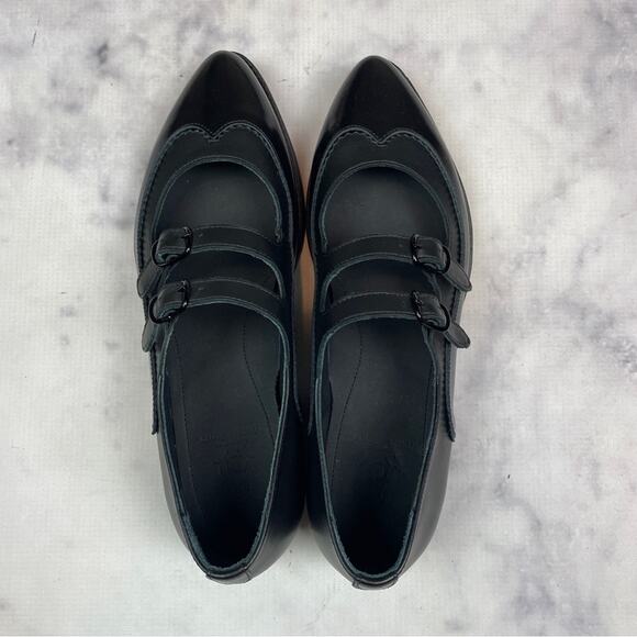 The Office of Angela Scott Miss Margo Black Mary Jane Flats NWOB - Picture 5 of 12